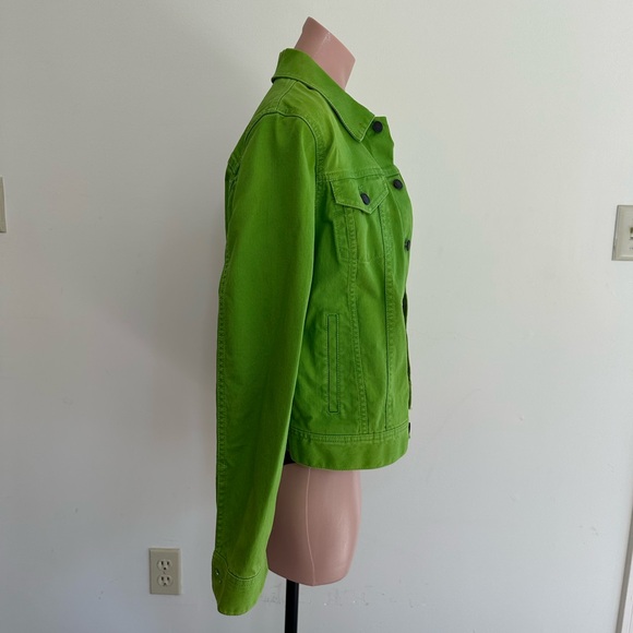 Talbots Classic Jean Jacket in Bright Green - Picture 7 of 9